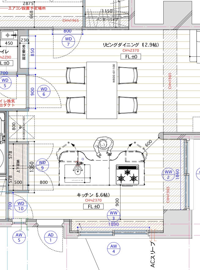 福岡　リノベーション　オリジナルキッチン