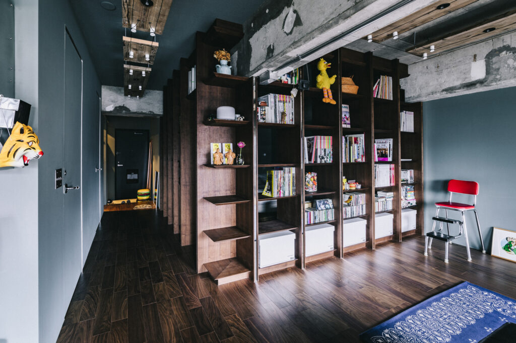 福岡　リノベーション　ウォールナット　造作家具　